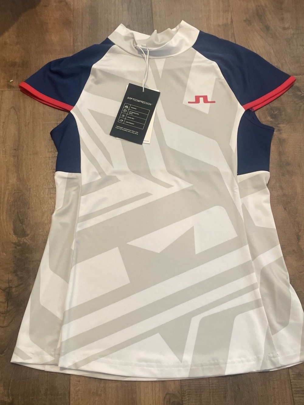 J.Lindeberg Desiree Youth Yvette Top USA Olympics Short-Sleeve Golf Tops Size XS